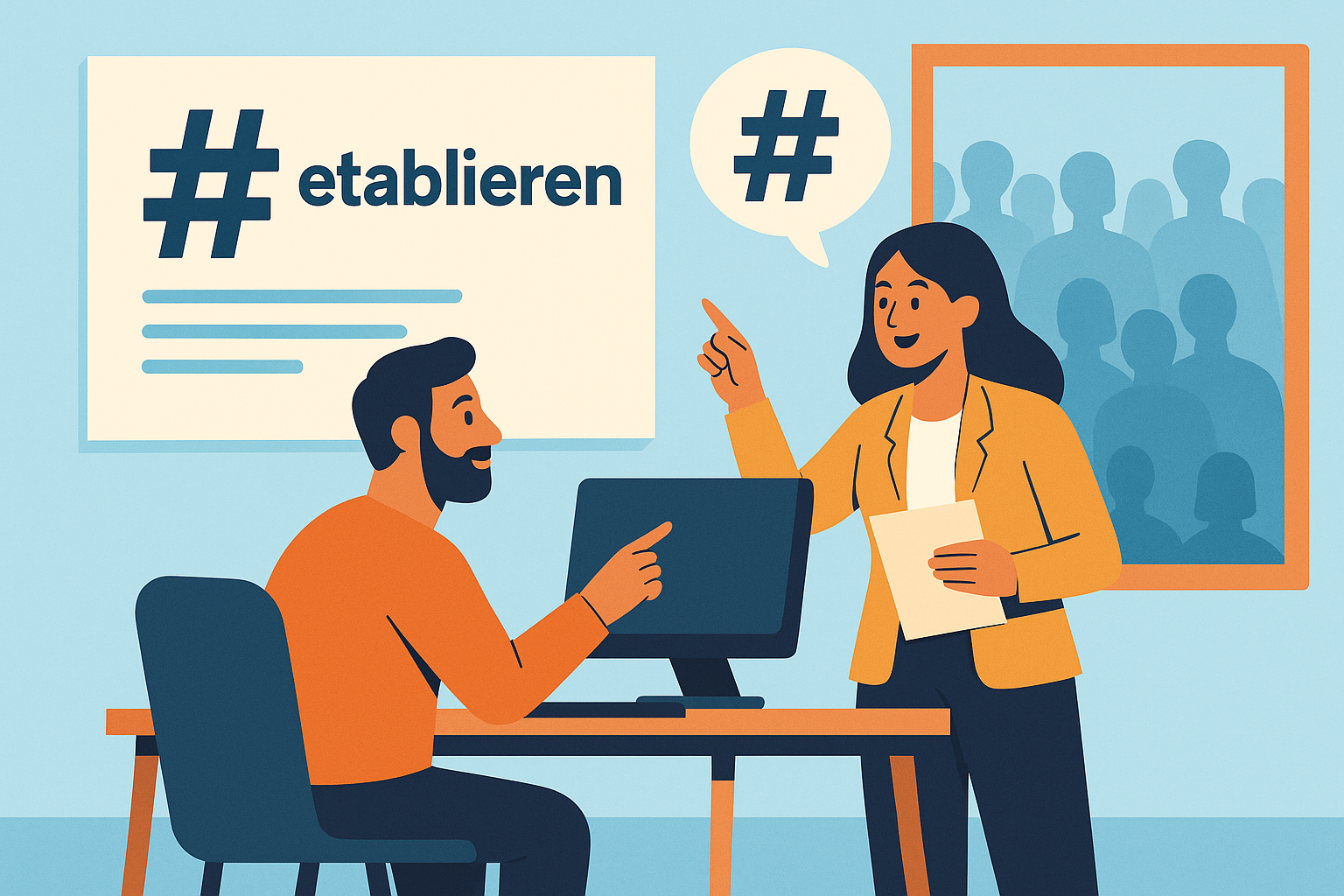 Illustration Hashtag