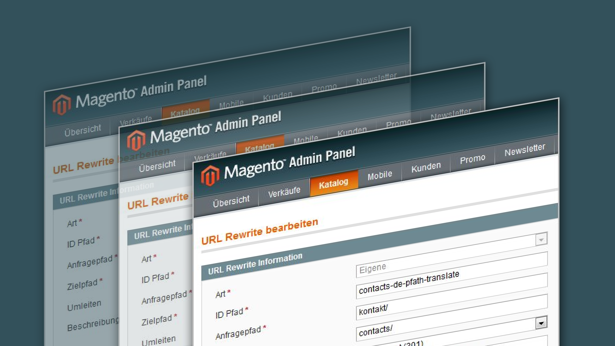 Magento Pfade auf deutsch